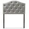 Baxton Studio Myra Grey Upholstered Button-Tufted Twin Size Headboard 125-6971 - alternate 1